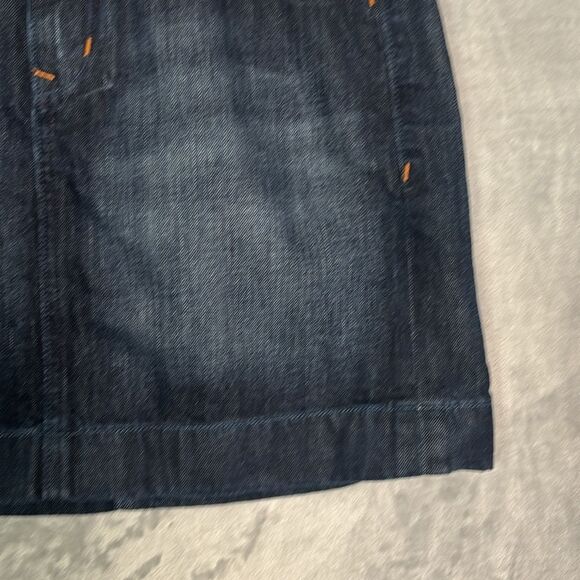 Old Navy Dark Wash Mini Denim Jean Skirt Size 6 - Picture 3 of 8